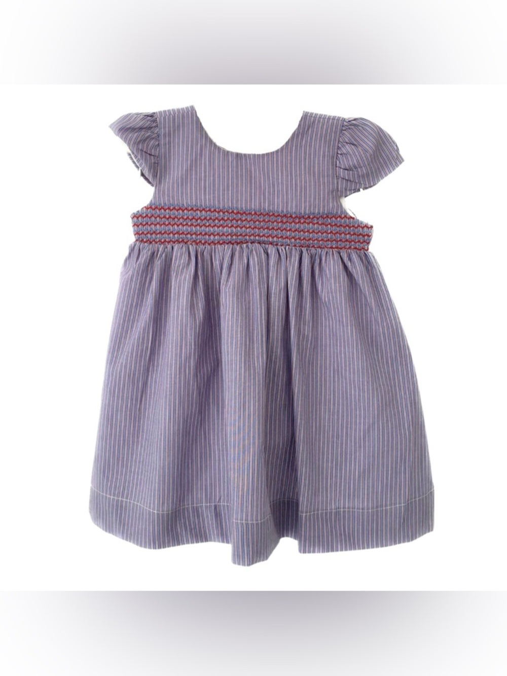 Pineapple Sunshine Girls' Red White & Blue Stripe Smocked Dress NWOT